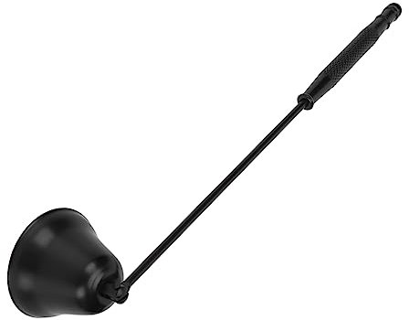 Candle Snuffer with Long Handle, Stainless Steel Wick Mystical/Fantasy Candlesnuffers Stopper, Lightweight Vintage Extinguisher for Mystical/Fantasy, Scented Candles Black Handle (Black)
