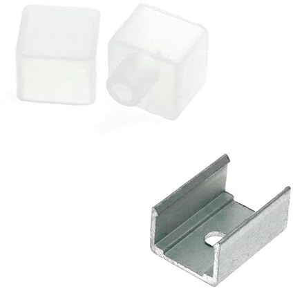 Levitantes Plug and Staples for Strip – Pack of Accessories for LED neon Profiles, Includes Plugs and Staples, Precise Measurements for Perfect fit.*