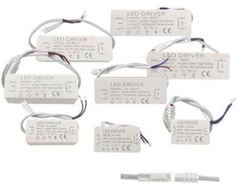 Transformador LED, Controlador LED 300 mA 600 MA 900 MA 1-3 W 4-7 W 8-12 W 18 W 18-25 W 25-36 W Controlador de fuente de alimentación de corriente constante for LED Transformador LED(1-3W-300mA)
