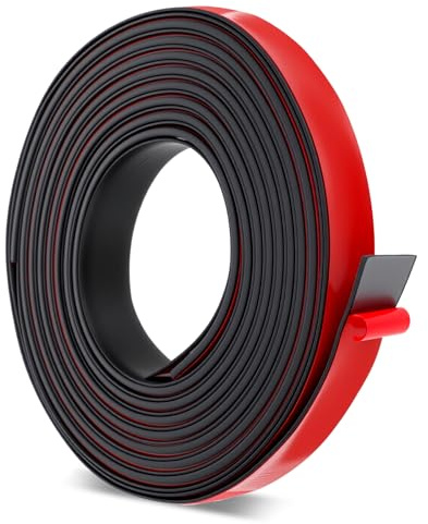 Rubber Strips with Adhesive Backing, 1 Wide x 0.04 Thick x 177 Long Solid Rubber Seal Strip Neoprene Rubbers Tape Roll for DIY Gaskets Pads Seals Crafts Protection Warehouse Flooring