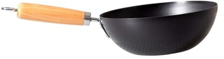 BIUDECO Sartén Sin Revestimiento Para Cocina Wok Pequeño Sartén Antiadherente Para Carne Apto Para Estufa De Inducción Para Hacer Fritos y Salteados Casa