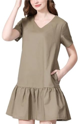 WJLYDM sommar mammamode amningsklänning med osynlig dragkedja, graviditetsöverdel, amningskläder för gravida kvinnor (färg 2,4XL)
