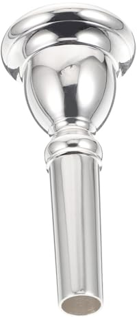 Versilbert Euphonium Mundstück, aus Kupfer, für Schüler und Anfänger | Silberfarbenes Zubehör für Blechblasinstrumente, Griff, Langlebiger Glanz, für Ersatzteile