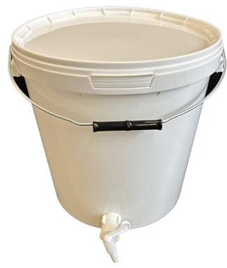 SILPLAST Seau de fermentation de 20 l avec tube de fermentation - Couvercle en caoutchouc étanche - Seau de fermentation pour bière, vin ou moût - Convient pour un usage alimentaire - Ballon de