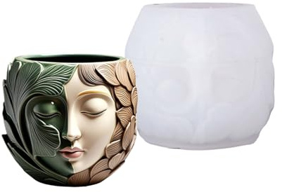 ROYJJ Stampi dettagliati a forma di doppia ragazza per resina e calcestruzzo, decorazione creativa e gioielli fatti a mano