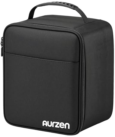 Aurzen Projector Carrying Case for EAZZE D1/D1 Pro/Boom Mini/Boom Air, Portable Travel Bag with Accessory Storage Pockets, Compatible with TMY, HAPPRUN, Epson, BenQ and More Projectors