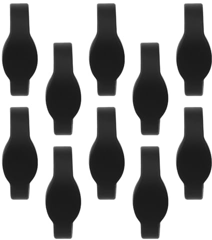 Braccialetti RFID 10 pezzi 125Khz, scheda di controllo accessi braccialetto in silicone, braccialetto ID IP68 per piscina sauna, design a circuito chiuso con chip TK4100 per (Nera)