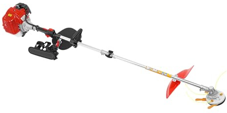 Decespugliatore Termico 43CC 1.25KW Benzina 2 Tempi, Tagliabordi Professionale con Imbracatura E Occhiali, Velocità 8500 Rpm Serbatoio 1L Lunghezza 1.75M Strumento Giardinaggio Agricoltura Frutteto