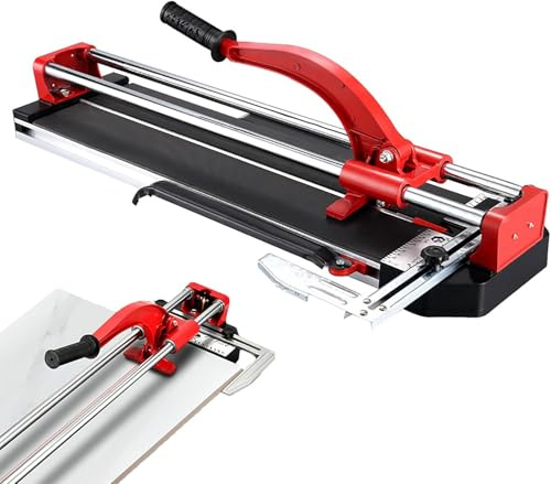 Tagliapiastrelle manuale da 60 cm, taglia gres porcellanato resistente con doppie guide e scala di precisione, strumento professionale per il taglio della ceramica per la ristrutturazione della casa