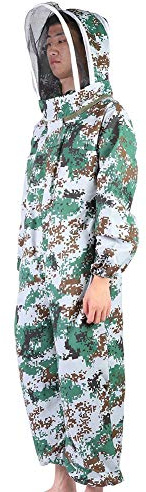 HUSHUI Biodlingsdräkt Dubbla Dragkedjor Skyddande Biodlarklänning för Biodlingsmaterial Polyester Bomull L XL XXL (XXL)