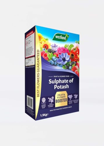 Westland Sulphate of Potash 1.5kg, High Potassium Garden Fertiliser for Flowers, Fruit Trees, Shrubs & Vegetables