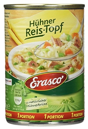 Erasco Hühner-Reistopf mit Natürlicher Hühnerbrühe, 400g