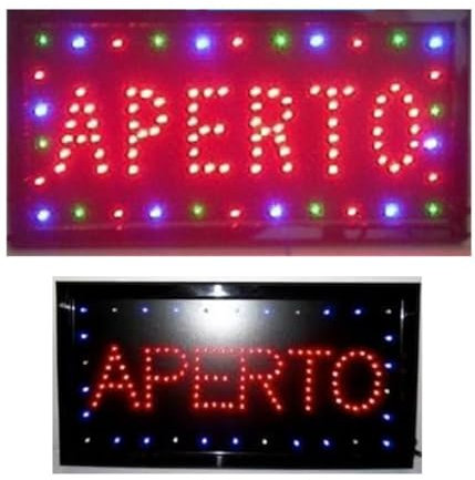 TrAdE Shop Traesio INSEGNA Luminosa INSEGNE Luminose A LED con Scritta Aperto