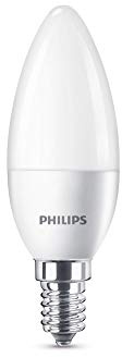 Philips LED Lampe ersetzt 40W, E14, warmweiß (2700 Kelvin), 470 Lumen, Kerze, Viererpack