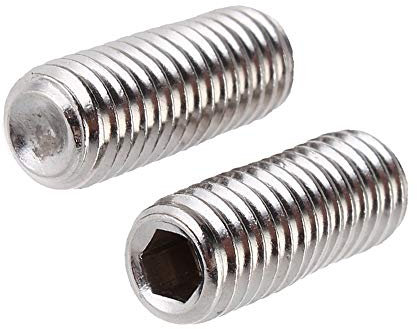 YINSONG Vis Sans Tête Hexagonale M8 - Vis Boulon en Poignee de Porte 304 Acier Inoxydable Accessoires de Matériel Professionnel M8x10(50pcs)
