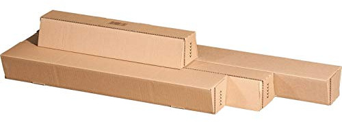 KK Verpackungen Versandhülse DIN A0 860x105/55x75mm | 80 Stück, Trapezform mit Selbstklebeverschluss | Lange Faltkartons aus Wellpappe | Portooptimiert für Poster, Pläne, Golfschläger | Stapelbar