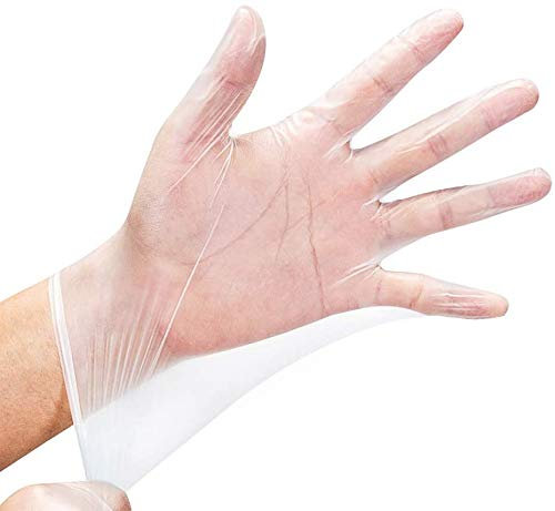 100 Stück Vinylhandschuhe in Spender-Box - puderfrei, nicht steril - Einweghandschuhe Einmalhandschuhe Kochhandschuhe (M)