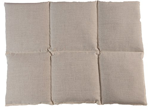 Coussin aux grains de blé 40x30 - Coussin chauffant pour le dos ... - Bouillotte sèche - Compresse chaude ou froide (6 compartiments; Design: écru)