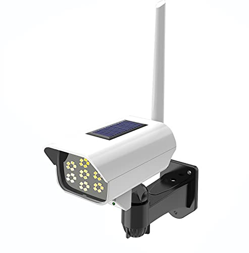 AOOCY Solar Powered Fake Security Camera, Dummy Simulated CCTV Surveillance System with LED PIR Motion Sensor Detection Light for Indoor Outdoor Home, Office, Shop, Garage
