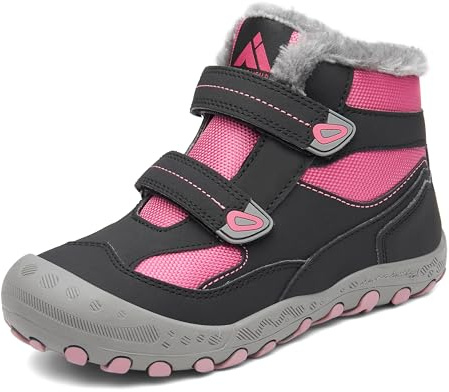Mishansha Stivali da Neve Bambino Scarpe Invernali Comode Gr.24-38 | Antiscivolo, Trekking, Leggeri, Flessibile, Resistente all'abrasione, Escursionismo, Outdoor, Fodera Calda, All'aperto