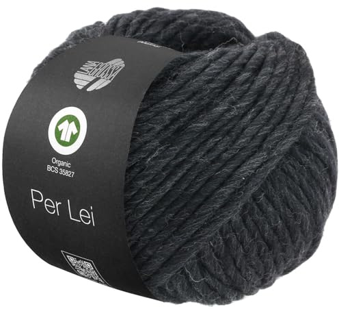 LANA GROSSA Per Lei GOTS | Klassisches Merino-Dochtgarn, GOTS zertifiziert | Handstrickgarn aus 100% Schurwolle | 50g Wolle zum Stricken & Häkeln | 60m Garn FB 9