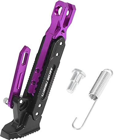 Motoforti Béquille universelle en alliage d'aluminium réglable pour pied de stationnement, accessoires de moto, violet
