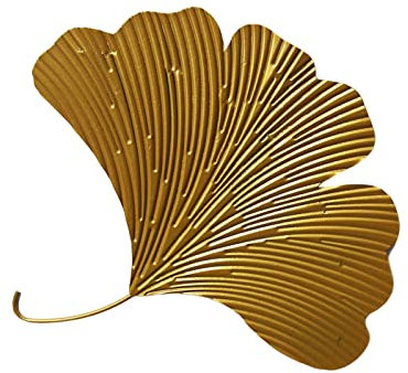 Deko Ginkgo Blätter Metall, Wanddeko Metall Gingko, Gingko Blatt Skulptur Handcrafted Kunst Statue Wohnzimmer Deko für Garten Terrasse Balkon Home Office Wohnzimmer Decor, KLEIN