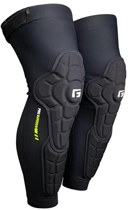 G-Form Pro-Rugged 2 Knee-Shin Guard - Protection des genoux pour le vélo, le patinage et les sports de neige - Protège-genoux et tibias de compression rembourrés - Noir, Jeunes Petit/Moyen