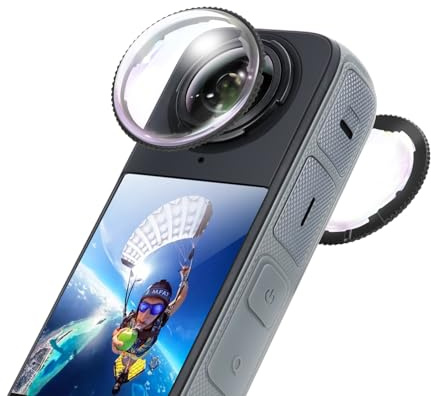 SEASKY Premium Objektivschutz für Insta360 X4 Sportkamera Zubehör, kratzfestes gehärtetes Glas, Objektivschutz, hohe Transparenz, optische Beschichtung