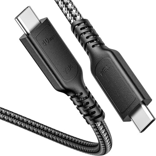 ConnBull Cable Thunderbolt 4 Cable 40Gbps High Speed USB C Supporte 240W/ 8K@60Hz pour Thunderbolt 3/USB4, iPhone 15 Pro, Macbook, iPad Pro, iMac, eGPU,1.8m