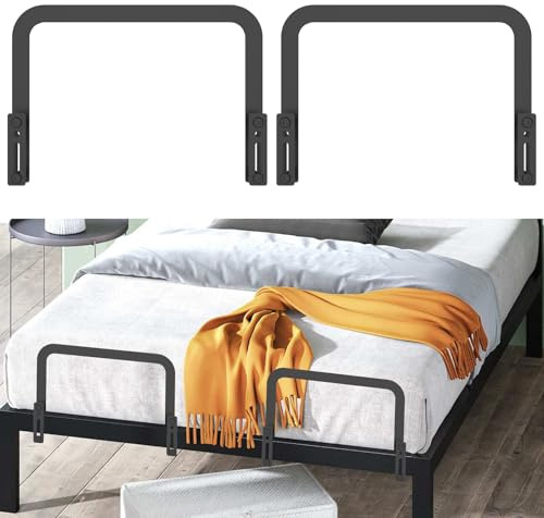 Dandelionsky 2Pcs Mattress Slide Stopper, Metal Mattess Retainer Bars Fixing Bracket, Nonslip Mattess Stabilizers in Place to Keep Mattress from Sliding, Easy to Installation