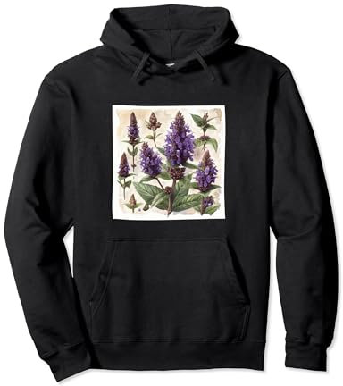 Anise Hyssop Flower Cottagecore Graphic Pullover Hoodie