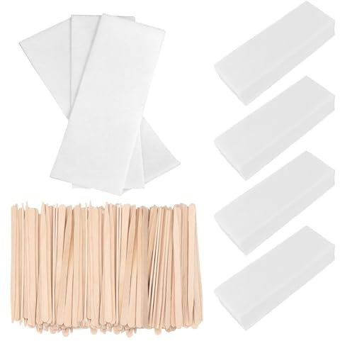 400 Piezas De Papel De Cera Caliente Para Depilación, Equipado Con 100 Piezas De Astillas De Madera Para Raspar, Herramientas De Depilación, Herramientas Para El Cuidado De La Belleza, Etc.