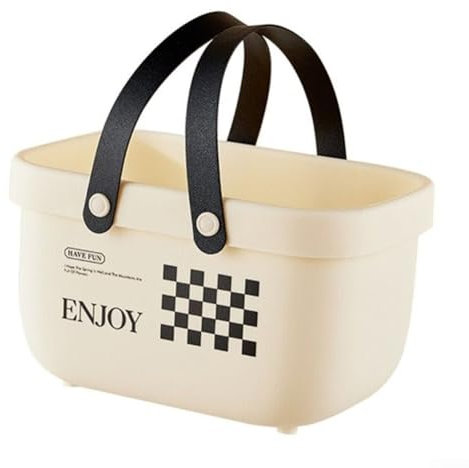 Lecreatekit Portable Shower Organizer Bucket Efficient Storage for Bath Essentials, Cleaning Supplies, and More