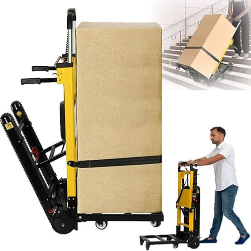 ylpddmm Carretilla Eléctrica Subir Escaleras de 120 W, Carretilla para Subir Escaleras con Carga De 200 Kg, Carrito de Mano, Carrito para Subir escaleras，116cm x 48cm x 23cm (11A)