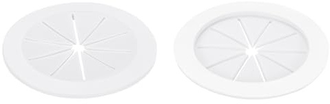 sourcing map 2 Pcs 2.76 Inch Flexible Cable Grommets, Self-Adhesive Desk Hole Cover, Wire Organizer Cords Management for Office Desks Table, White