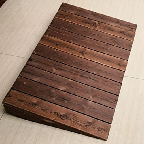 Schwellenrampen aus Holz für Rollstuhl/Roller/Fahrrad, rutschfeste Oberfläche, Übergangstüren/Treppen/Stufen, 25 cm Höhe