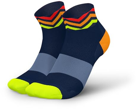 INCYLENCE Chaussettes de sport courtes Angles, chaussettes courtes légères pour course, chaussettes de compression respirantes et évacuant la transpiration à coupe basse avec protection anti-ampoule