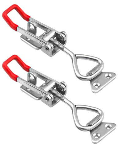 Stainless Steel Toggle Latch, Toggle Lever Tensioner, Side Wall Lock 150-170 mm, Adjustable Tension Clasps, Lever Lock Suitable for Box Closure, Cabinet Drawers