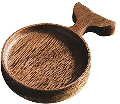 Alipis 1 Pezzo Disco di legno a forma di pesce piatto a forma di pesce piatto da portata a forma di pesce Pescare condimento piatti di salsa immergendo piatto di salsa di soia