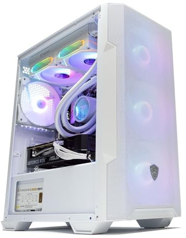 PcCom Ready Gaming PC AMD Ryzen 7 5800X, 32GB RAM, 1TB SSD, RTX 5060, Ordenador Sobremesa Gaming Blanco