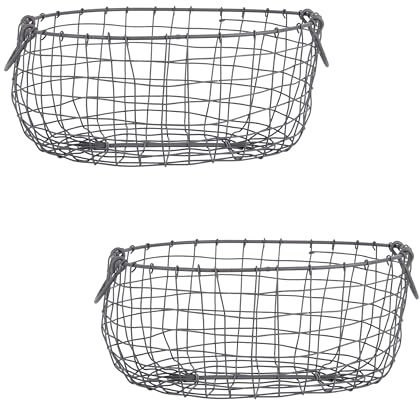 degawo Draht Korb -Gross- oval L= 38,5 cm Griffe Dekoration Garten Deko Küche