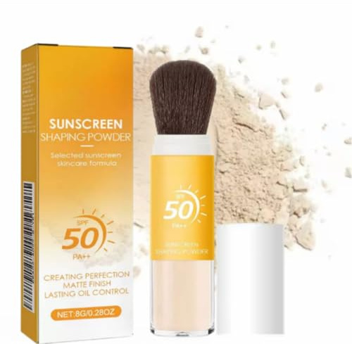Scalp S-unscreen,S-calp Sunscreen SPF50,Mineral Sunscreen Makeup Powder,Mineral Sun Protection Setting Powder for Face & Scalp,Oil-Control,Non-Greasy, Broad Spectrum UV Protection