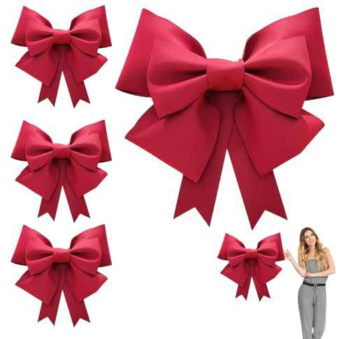 Juadnic DIY Geschenkschleife Groß 3 Stück Extra Große Schleife Geschenk Dekorative Geeignet für Hochzeiten, Partys, Autodekoration, Valentinstag und Weihnachtsgeschenkdekoration, 50 cm