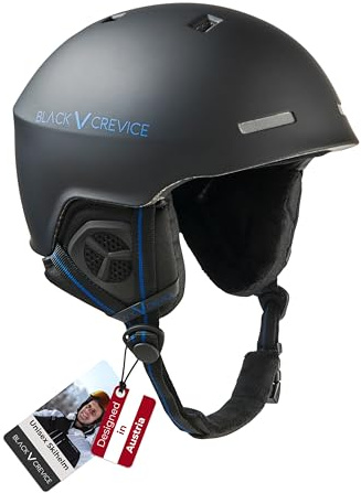 BLACK CREVICE Skihelm Aspen I Größen S-L I Leichter Inmould Snowboardhelm I Stufenlos verstellbar mit RFS-System I Schlagfeste Außenschale & EPS-Innenschaum