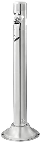 Enpvneer Posacenere da Pavimento, Portacenere Colonna da Esterno, Colonna di Fuliggine da Esterno, Portacenere Colonna for Cenere Verticale, per La Casa, All'aperto, Bar, Ufficio(Color:Bianco)
