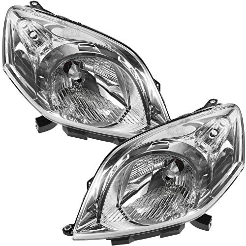 Halogen Scheinwerfersatz Scheinwerfer Satz Hauptscheinwerfer Set links rechts H4 Chrom passend für Qubo 225 Fiorino Kasten/Kombi 225_