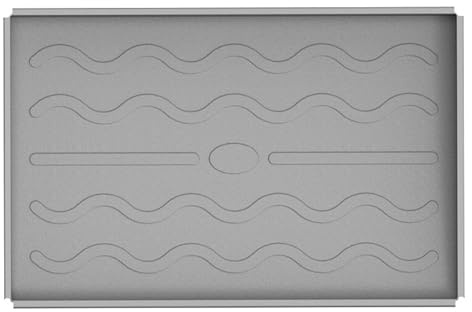 Alfombrilla de Parrilla de Silicona, Cubierta para BBQ con Material Resistente al Calor Grado Alimenticio, Superficie de Cocción Antideslizante para Parrillas Exteriores, Horno y M (Gris)