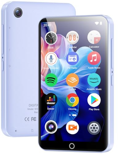 80GB MP3 Player with Bluetooth and WiFi, Portable Music Players with Camera, Android MP3 Player with Spotify Amazon Music Deezer Audible, 4.02 Inch Touch Screen HiFi Music Player for Kids with Speaker