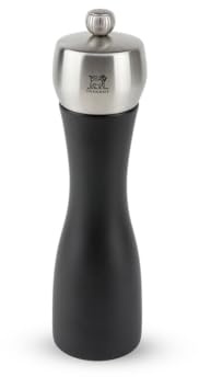Peugeot Fidji - Pepper Mill - with Lacquered Wood and Stainless Steel - Black - 20cm